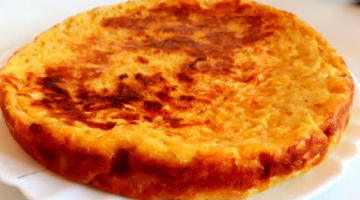 1 кабачок и 3 яйца вкусный ужин из простых продуктов. Пирог на сковороде.