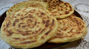 АЗЕРБАЙДЖАНСКАЯ КУХНЯ СЛОЁНЫЙ ХЛЕБ ФЯСАЛИ из Пресного теста с разными начинками КАК в РЕСТОРАНЕ