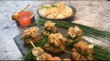 БЛИНЧИКИ - МЕШОЧКИ С ИКРОЙ! Угощение для любого торжества!