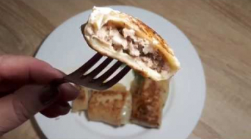 БЛИНЧИКИ С МЯСОМ И БЕЛЫМИ ГРИБАМИ- ЦЕНТРАЛЬНОЕ БЛЮДО