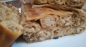 Блинный Пирог с Мясом и Сыром. Блины на Масленицу.