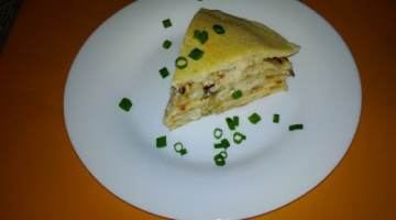 Блинный торт с овощами