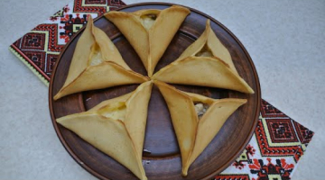 Блины с курицей и грибами - арабские блины на дрожжах и молоке