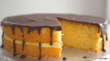Бостонский кремовый торт/пирог/Boston cream pie - бисквитный торт с заварным кремом