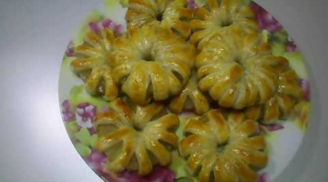 Булочки из слоеного теста | "Ромашки с ананасами" в духовке