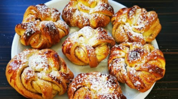 БУЛОЧКИ С САХАРОМ И КОРИЦЕЙ из дрожжевого теста.