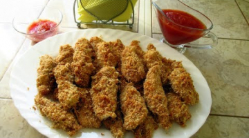 Домашние наггетсы в духовке или куриная грудинка в панировке и это вкусно!