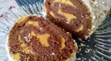 Домашний шоколадный рулет.Легко, просто и красиво.Простой рецепт вкусного рулета