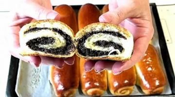 Дрожжевые рулеты с маком 