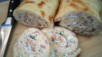 Яичные РУЛЕТИКИ с Сыром и Ветчиной.