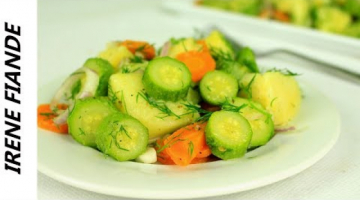 Этот вкусный и лёгкий Салат - просто находка для жарких денёчков!Рецепт Салата с молодыми кабачками
