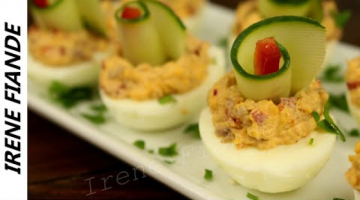Фаршированные яйца с печенью трески. Рецепт яркой и вкусной  закуски на любой праздник.