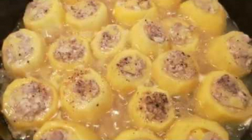 Фаршированный картофель мясом.Картошка с мясом.