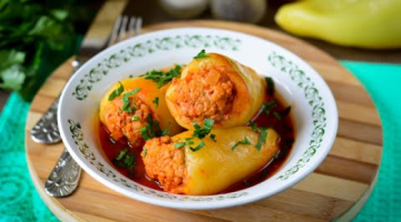 Фаршированный перец с мясом и рисом – сытно и вкусно