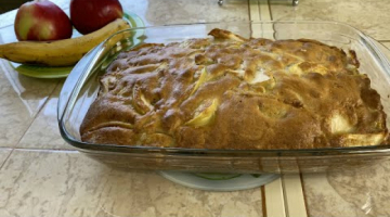 Готовлю каждый день вкуснейший пирог -  шарлотка с бананами и яблоками.