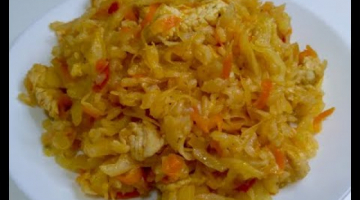 Готовлю много, потому что очень вкусно! Тушёная капуста с мясом и рисом! Идея для вкусного обеда