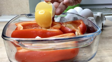 Идеальное сочетание продуктов для завтрака! Быстро, вкусно и полезно! Рецепт фаршированного перца.