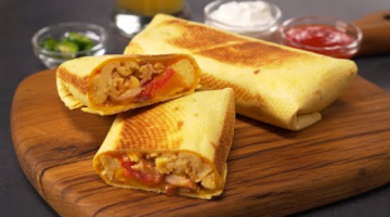 К завтраку, на ужин или с собой! Вкуснейший БУРРИТО С ЯЙЦОМ И БЕКОНОМ. Рецепт от Всегда Вкусно!