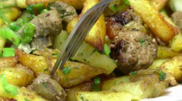 Как Правильно и Вкусно Пожарить Картофель с Печенкой/Вкусный Ужин  Быстро и Просто