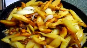 Как вкусно поЖАРИТЬ картошку I Жареный КАРТОФЕЛЬ на сале с луком в сковороде # 232