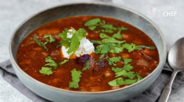 Кассуле с нутом, свиными ребрышками и сливочным сыром