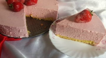 Клубничный чизкейк. Нежный клубничный тортик