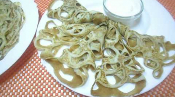 Кружевные блинчики на масленицу | Красивые блины из бутылки