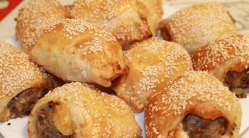 Купаты или колбаски в слоеном тесте.Вкусно,быстро,сытно.