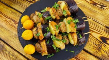 Куриная грудка с овощами на шпажках. Отличный рецепт на ужин