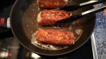 Куриные рулетики с сливочным соусом.