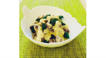Куриные сердечки в сливочно-сырном соусе. Любимый рецепт.
