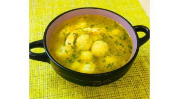 Куриный суп с сырными шариками. Любят дети и взрослые.