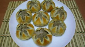 Ленивые Пирожки-"Бомбочки" с мясным фаршем\ Вкусная выпечка из слоеного теста