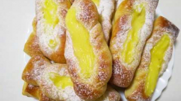 Лимонные  булочки БРИОШЬ с заварным кремом.Простой  рецепт.