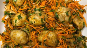 МАРИНОВАНЫЕ ШАМПИНЬОНЫ ПО-КОРЕЙСКИ БЫСТРО И ОЧЕНЬ ВКУСНО.