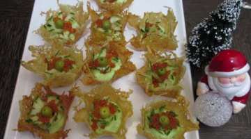 МЕНЮ на Новый год НОВЫЕ ЗАКУСКИ в сырных тарталетках и фаршированная курица