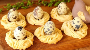 МИНИМУМ Продуктов и ВРЕМЕНИ! ПАСХА! ПЕЧЕНЬЕ "ГНЕЗДА" УКРАШЕНИЕ ПАСХАЛЬНОЙ Выпечки. Декор КУЛИЧА.