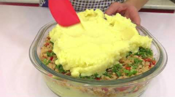 Мм..Это очень Вкусно!Картошка+Фарш/Нежная Запеканка/ Рецепты на бис от Алёны