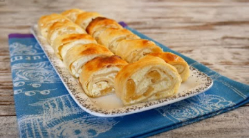 Молниеносно к чаю!!! Творожный Рулет с ЯБЛОКАМИ!