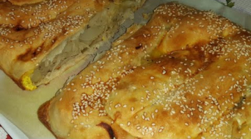 Мука +вода +соль ?Получается Очень вкусный пирог ☺️ Пирог с  начинкой! Самый простой рецепт ?