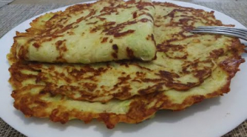 Мягкие лепёшки с кабачками на  завтрак и для перекуса!
