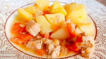 Мясо с картошкой в казане (или в кастрюле). Все сложили и забыли на 3 часа. Вкуснейшее жаркое!