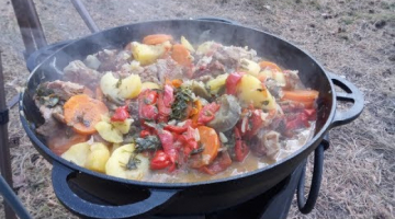 НАРХАНГИ /МЯСО С ОВОЩАМИ В КАЗАНЕ НА КОСТРЕ ( Украинский вариант )