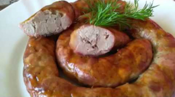 Настоящая домашняя колбаса.Рецепт вкусной домашней колбасы.Колбаса из свинины.