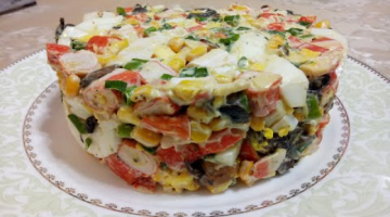 НЕ УСПЕВАЮ ГОТОВИТЬ очень ДЕШЁВЫЙ , но какой же ВКУСНЫЙ тёплый САЛАТ ! На Новый Год и на выходные !