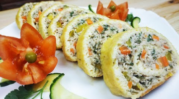 Необыкновенно вкусный мясной рулет из фарша в духовке! Фантастический!