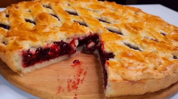 Нежный Пирог с ВИШНЕЙ и ЕЖЕВИКОЙ! Очень вкусный рецепт!