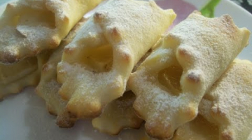 Низкокалорийное творожное печенье-платочки без масла,яиц с яблоком