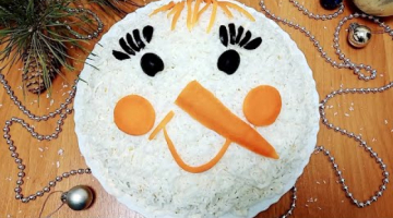 Новогодний салат Для ДЕТЕЙ "Снеговик" I Вкусный САЛАТ на НОВЫЙ ГОД детям I Меню на Новый Год 2022