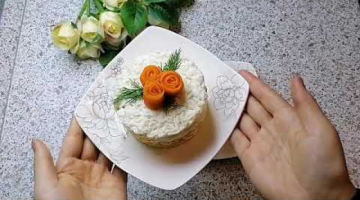 Очень простой и сытный салат из простых продуктов.